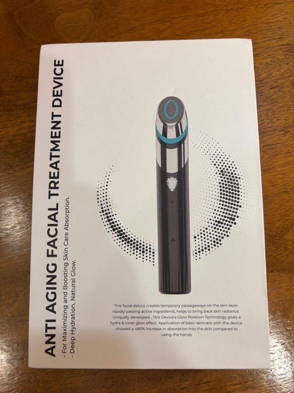 Anti Aging Facial Treatment Device - Black with Teal Accents